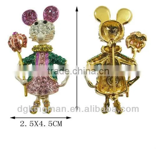 New Fashion Austrian Crystal Dog Brooch