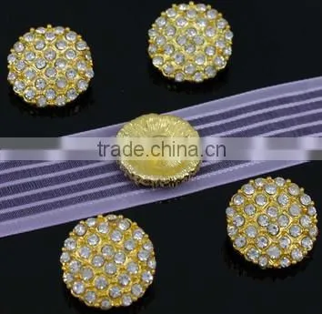 New Design Fashion Gold Tone Cat Eye Crystal Shank Button RNK170J