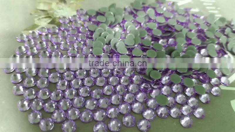 extremly shine low defect good quality ss20 tanzantite color dmc hot fix stone
