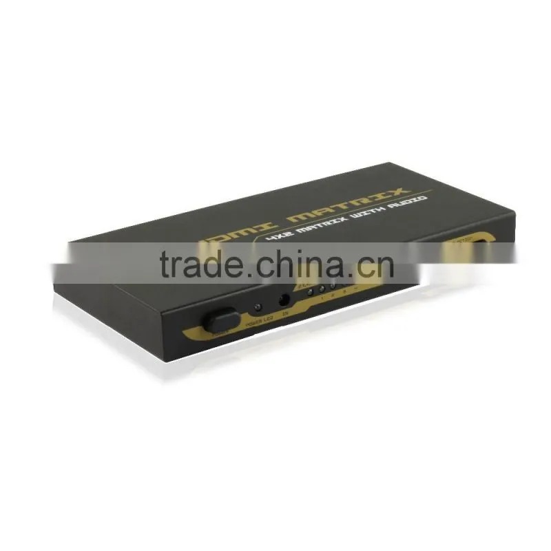 home theater sound system V1.4 4x2 hdmi matrix switcher with spdif optical output support full 3D for chromecast