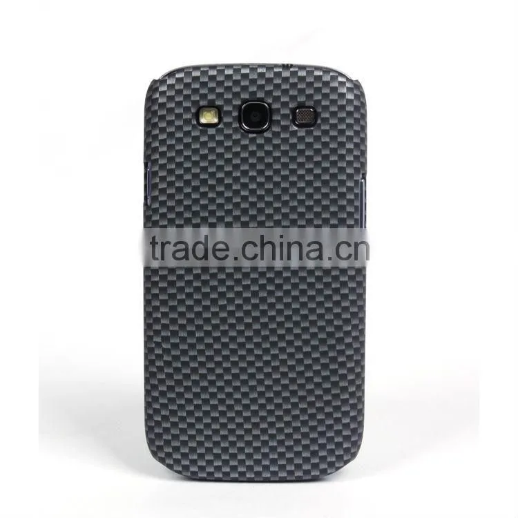 2013 hot selling mobile phone samsung i9300 Carbon Fiber patterns phone case SX004-3