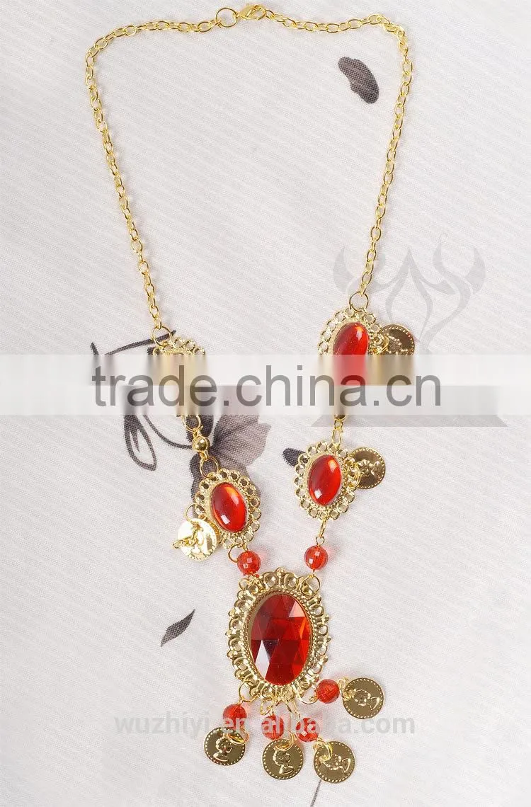 Jewelry head chain, belly dance accessory in practice/performance wear(T08)