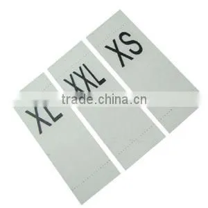 TPU size label ,plastic tags,woven size label