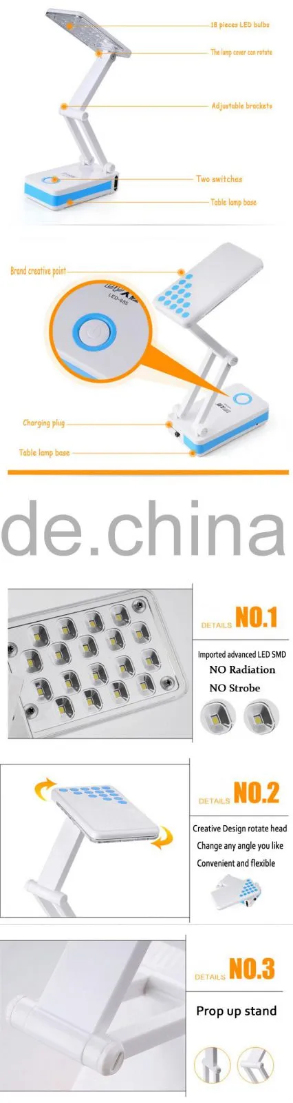 Small gift items battery led table lamp led plastic toy