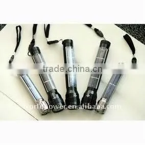 Chinese High Efficiency LED Solar Rechargeable Torch,Solar Flashlight