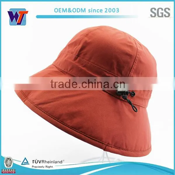 Red Summer Sun Hat Roll Up Mesh Vented Bucket Hat