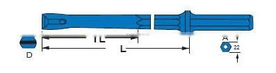 Sales Quarrying Stone H22 Chisel Bits Plug Hole Rod