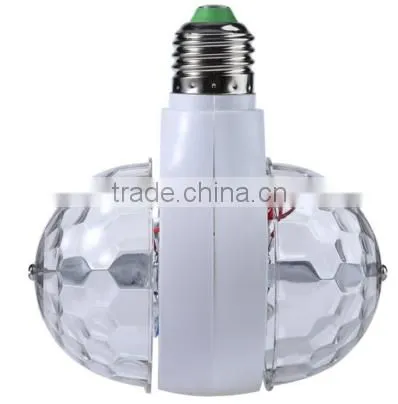360 degree double side 6w rgb rotating stage light led
