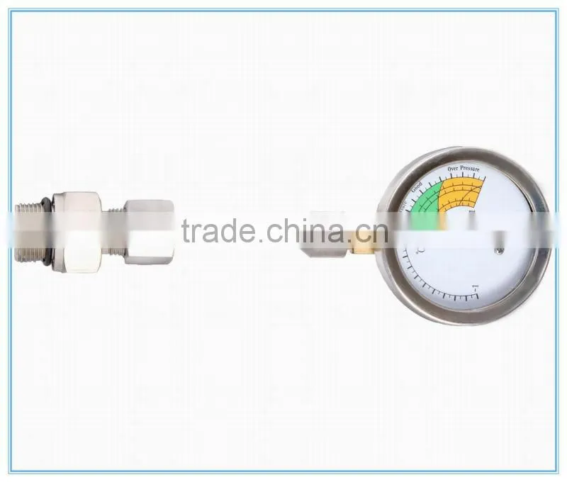 All Stainless steel Oil filled Electric contact mpa pressure gauge with alarm with temperature compensation