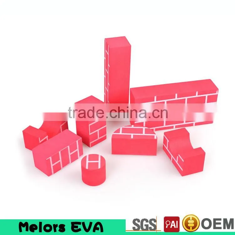 Melors Recycled Environmentally creative EVA Foam Big Color foam blocks/toy building bricks Educational and Fun For Chidren