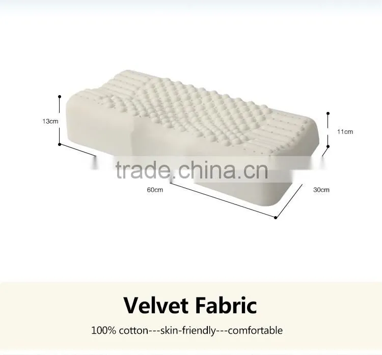 XD-KM006 relaxing neck protection massage pillow/health latex pillow cover 50D 60*30*11/13