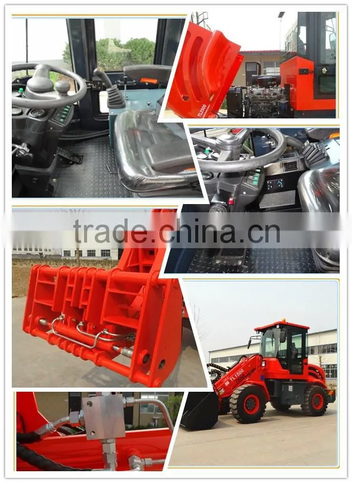 multifunction small wheel loader TL1500 telescopic loader with 50HP engine