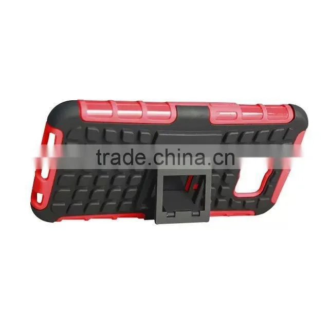 For Samsung Galaxy S6 Edge Dual Layer Armor Kickstand Cell Phone Case