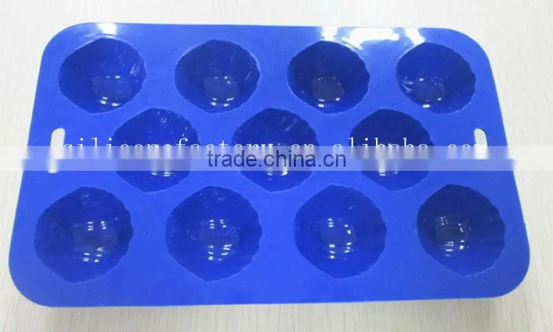 11 holes round shape silicone ice tray,food grade silicone chocolate mold