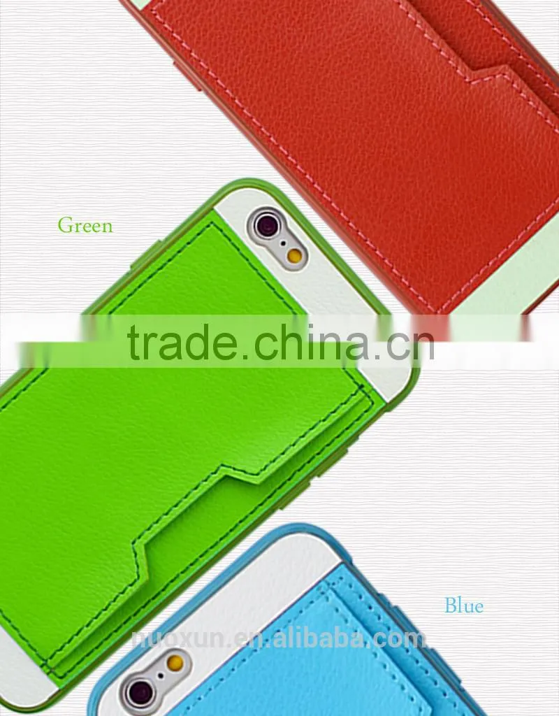 For iPhone 6 leather case, For iPhone 6 plus wallet leather case in wholesales With Card Slots
