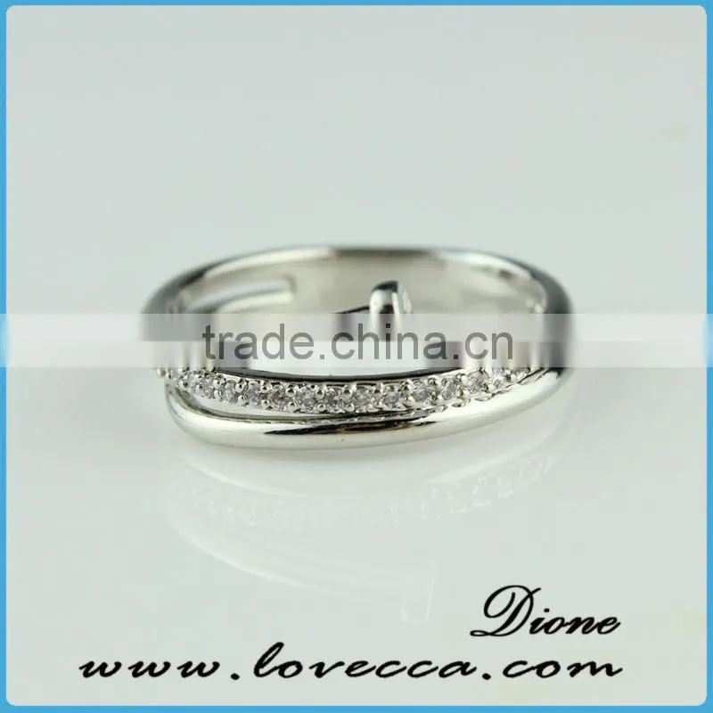 2015 nice jewelry korea charming thin silver ring fashion ring
