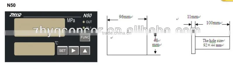 Panel mounted digital indicator 220VAC 110VAC 24VDC