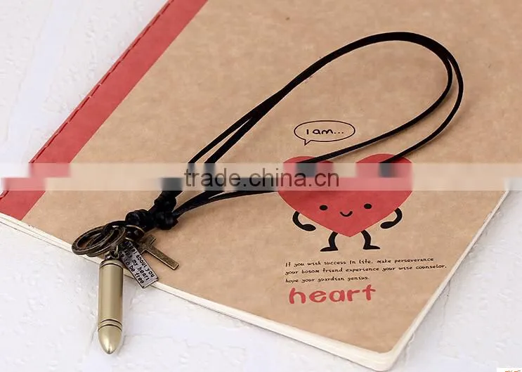New product Vintage leather strap necklace