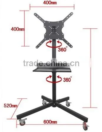simple 23inch 37inch moveable with wheel lcd TV Floor stand