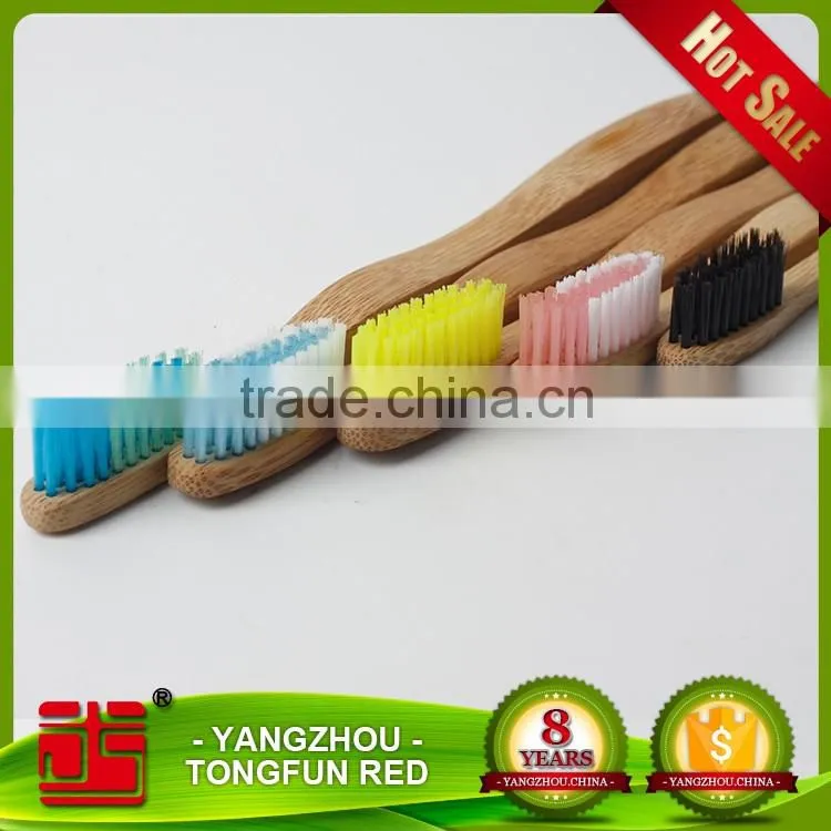 Wholesale Natural Customized logo bamboo toothbrush Enviormental Soft Bristle Toothbrush for home