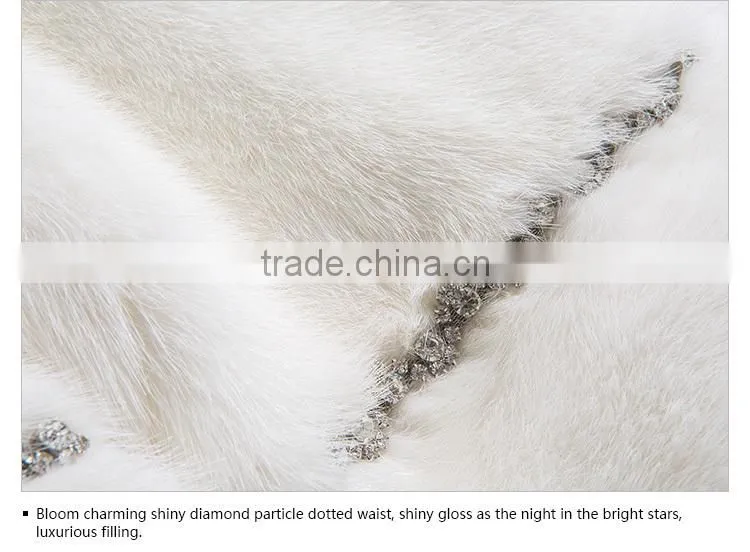 Wholesale white princess fur coat mink from China