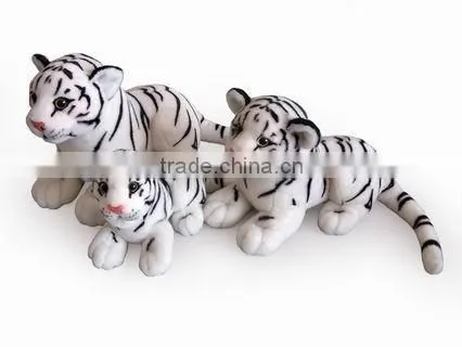 factory wholesale realistic lying white tiger plush toys stuffed animal toys plush jungle animal toy plush white tiger soft toy