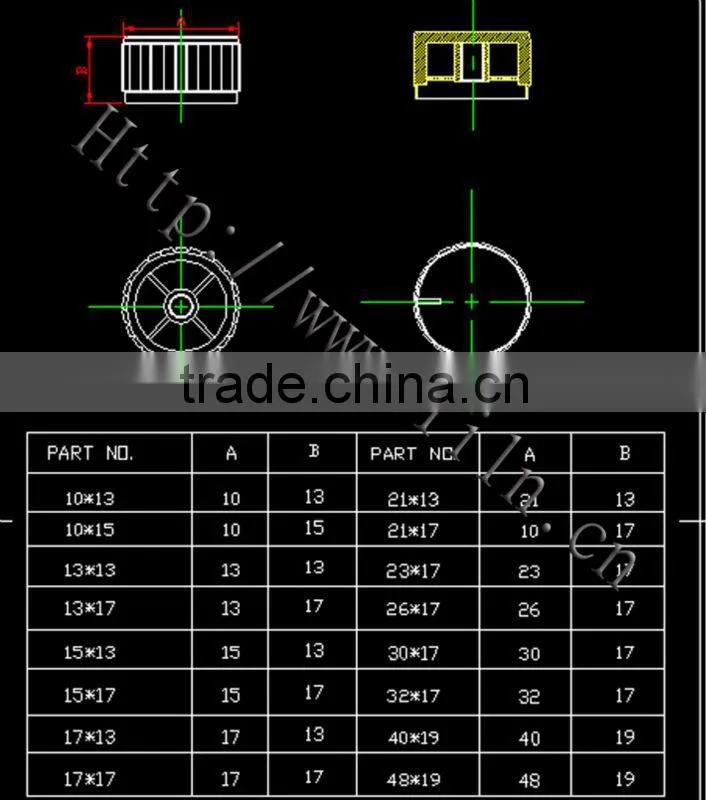FL12-33 black plastic radio knob for electrical