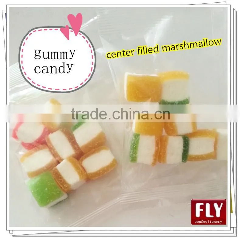 BULK jelly filled halal marshmallow with shape
