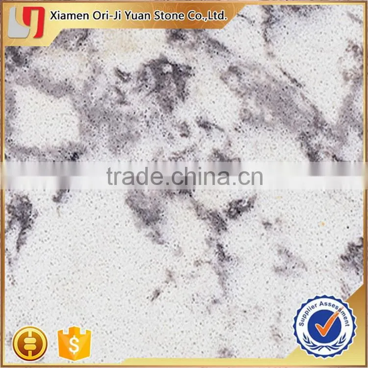 Customized new arrival zd white quartz stone kitchen countertop