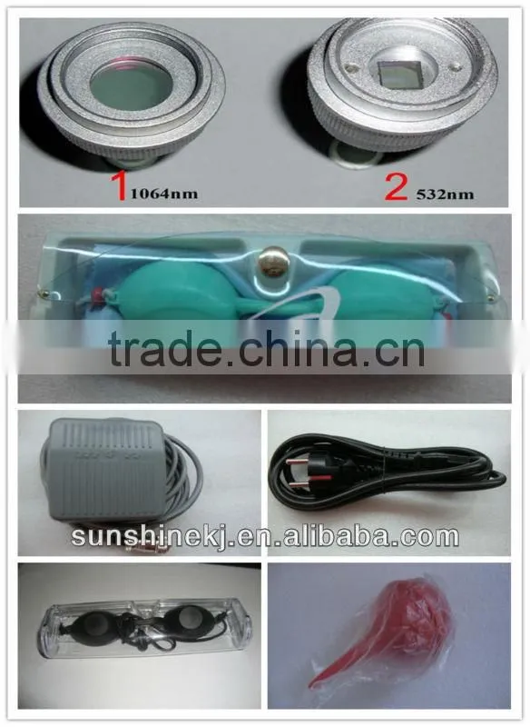 2014 High power Portable Q Switch Nd Yag tatoo removal beauty machine