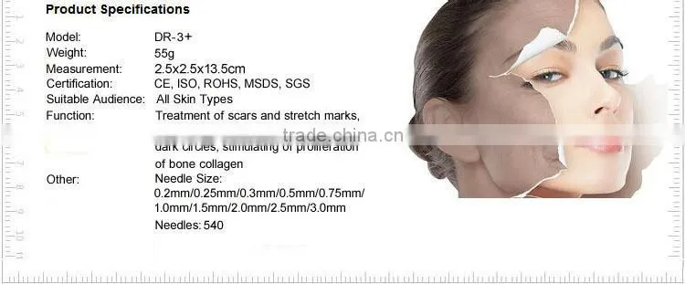 2016 Flagship! ZGTS Luxury Titanium Micro Needle Derma Roller Meso Roller For Acne Scar Freckle