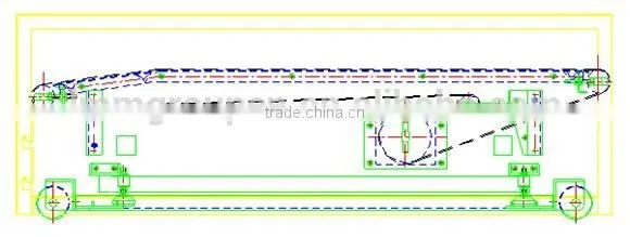 Airport baggage weighing conveyor