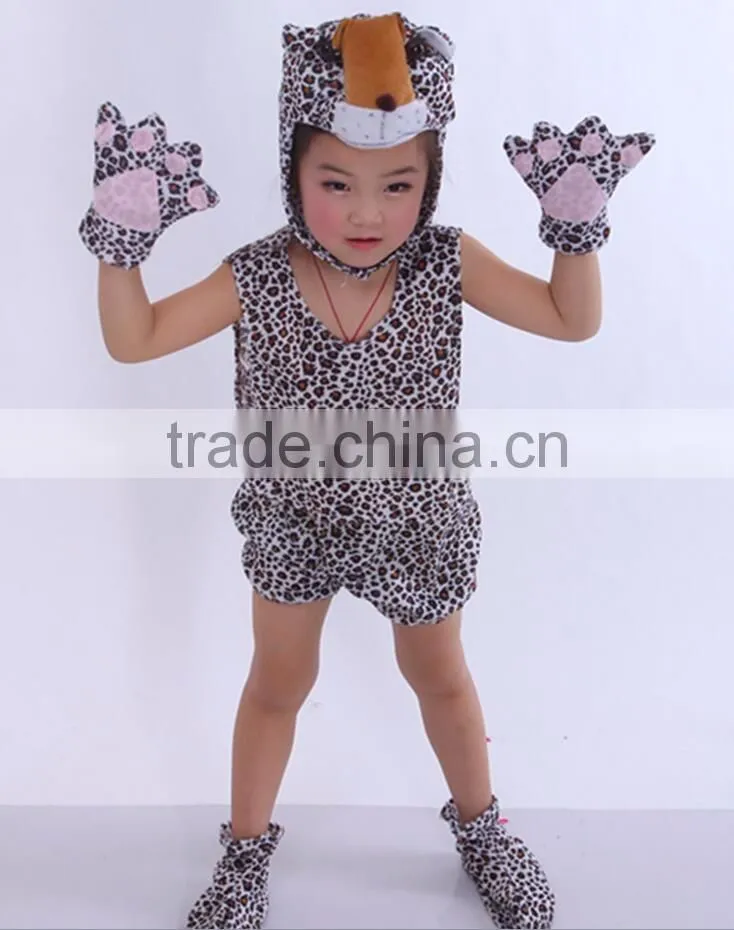 Performance Dress Up Sleeveless Kids Tiger Animal Costumes