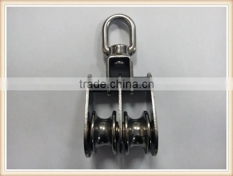 made in Chinas 5-100mm nylon wheel swivel stainless steel nylon marine pulley blocks
