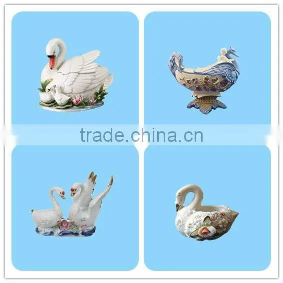 Ceramic modern swan wedding favor
