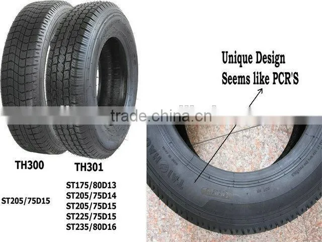 ST Trailer tires 175/80D13 205/75D14 205/75D15 225/75D15 235/80D16 Truck Trailer TIre 10.00-20 11-22.5 8-14.5 Tire