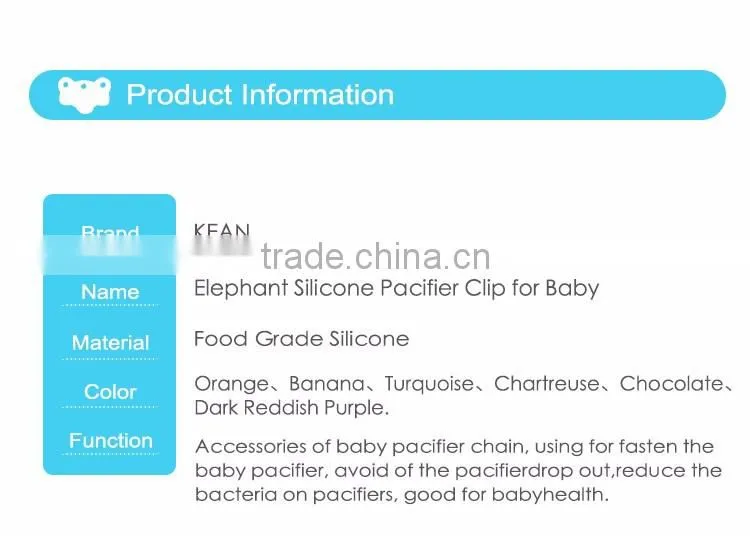Baby Pacifier Clip 100% BPA FREE Make From Food Grade Silicone