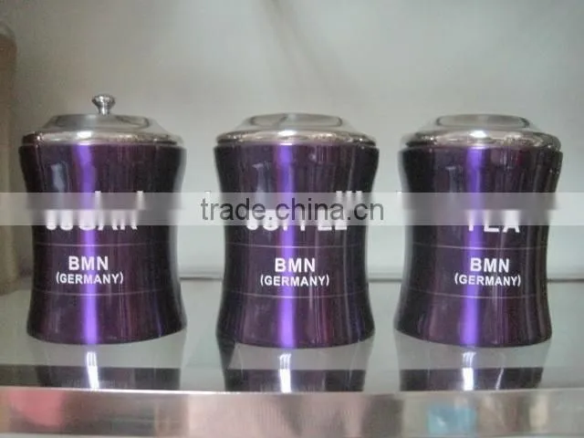 stainless steel Tea, Coffee, Sugar Jars, Set of 3