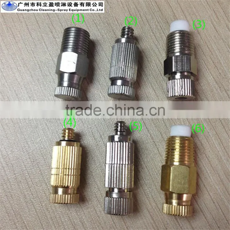 Anti-drip low pressure misting nozzle