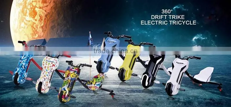36V 6.5Inch Motor Three Wheel Electric Drift Trike Bikes Kids Scooter