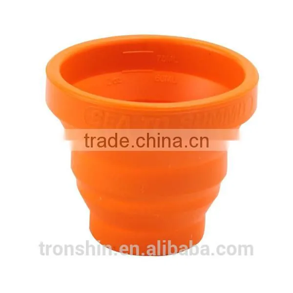 wholesale food grade 75ml Silicone collapsible cup