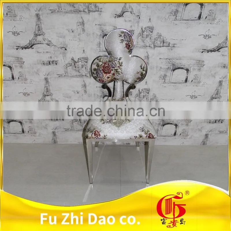 Foshan furniture European stainless steel chairs for living room