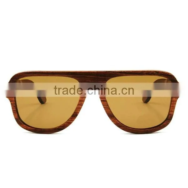 Fashion design wooden glasses new arrival color lens natural rosewood sunglasses