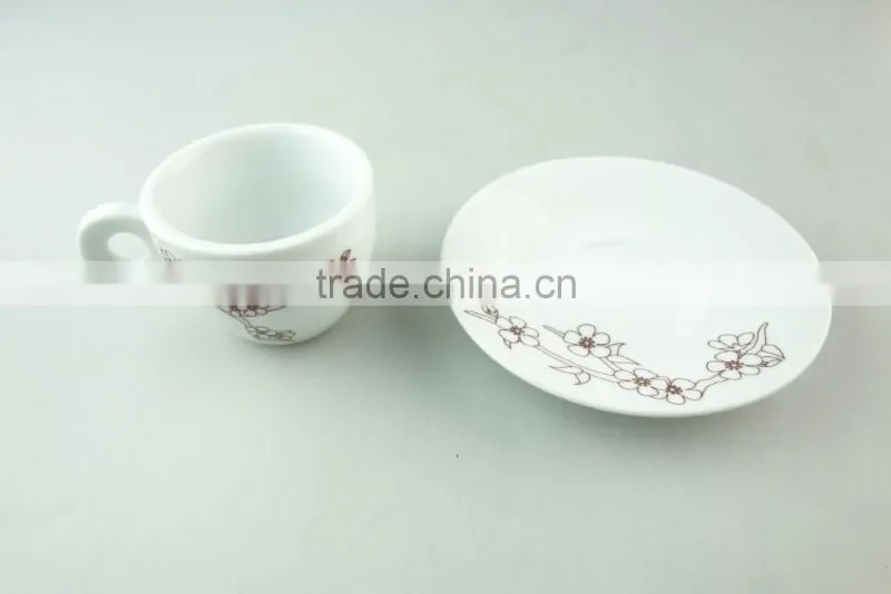 decorated porcelain coffee cup and saucer , cheap cup and saucer for wholesale