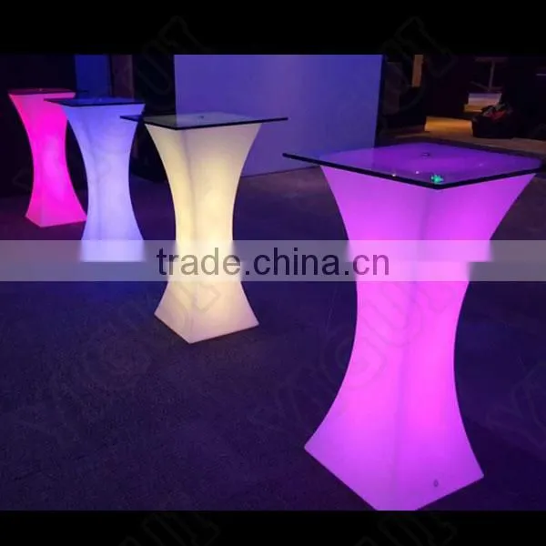 led liquid lighted bar table/highboy cocktail table/illuminated party furniture