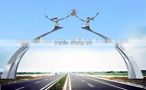 Large Street/city Mark Decoration Outdoor Stainless Steel Statue