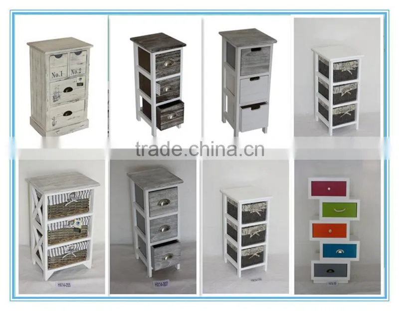shabby chic wooden multi drawers cabinet