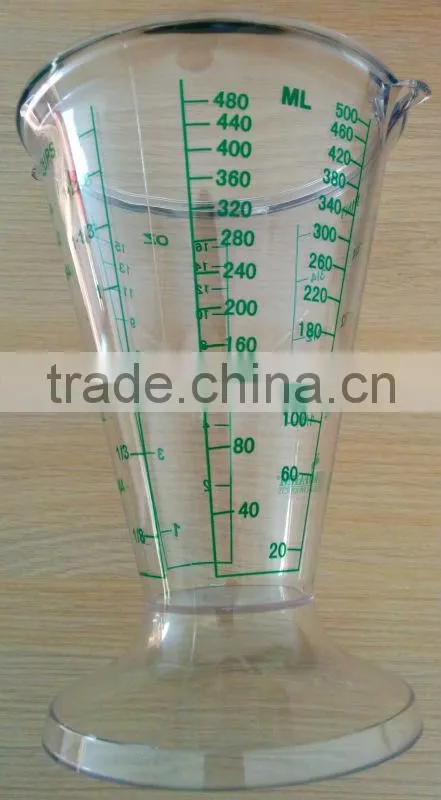 1L transparent PE Measuring cup for hydroponic