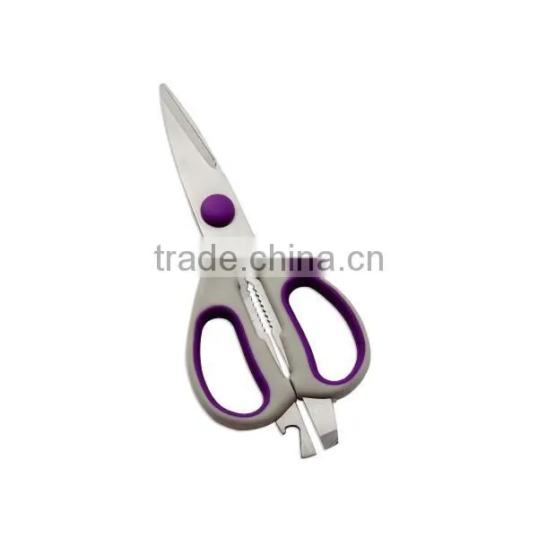 B1990 heavy duty checkered stainless steel kitchen scissors