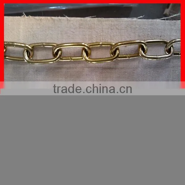 Zinc Plated Golden Ordinary Short Link Chain,Hot Dip Galvanized Ordinary Short Link Chain